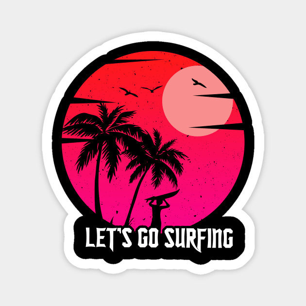 Red Surf Logo Magnet by Dominic Becker