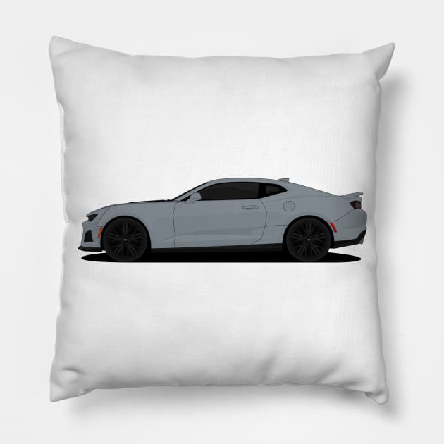 CAMARO SATIN-GREY Pillow by VENZ0LIC