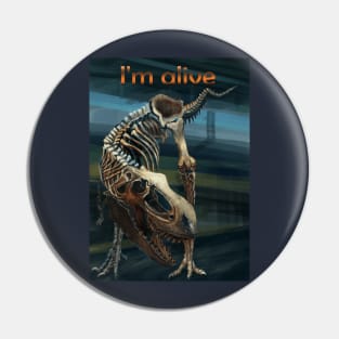 Dinosaur skeleton. T-rex Pin