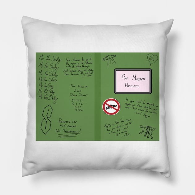 Fox Mulder's Physics Book Pillow by XFilesNews