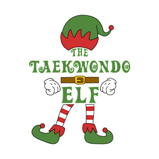 The Taekwondo Elf Christmas Family Matching Outfits Group Attire T-Shirt