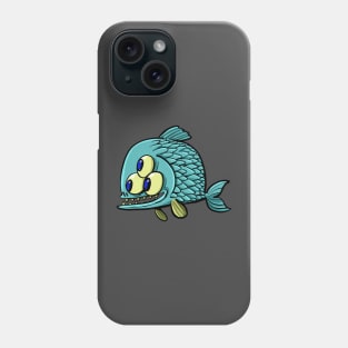 three-eyed fish with a mouth full of teeth Phone Case