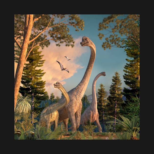 Brachiosaurus Walk by David Penfound Artworks