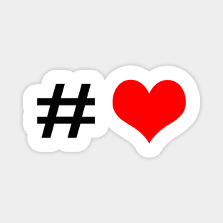 Hashtag red heart Magnet