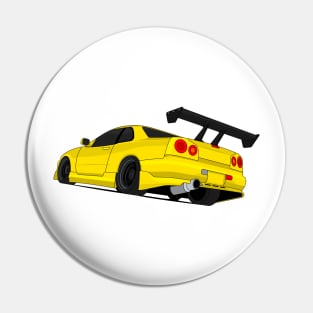 SKYLINE GTR R34 YELLOW Pin