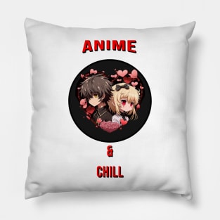 anime and chill Pillow