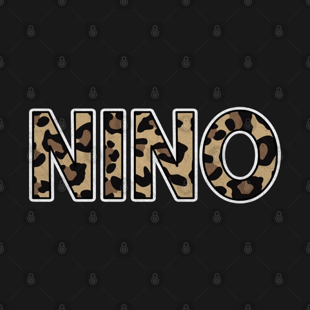 Awesome Proud Name Nino Pattern Retro Anime Art by Amir Dorsman Tribal