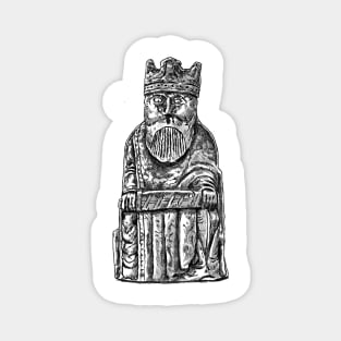 Majestic Monarch: The Lewis Chessmen King Design Magnet