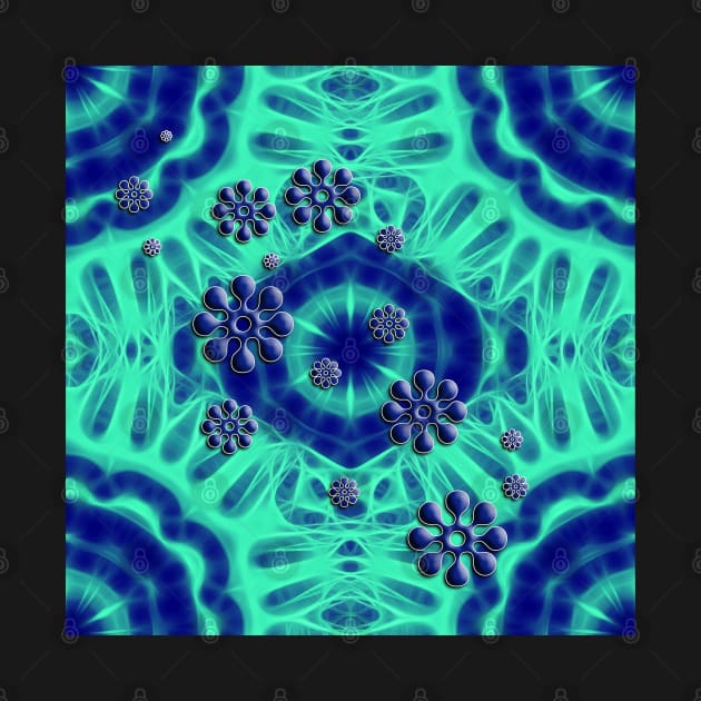 Popping trippy flowers on kaleidoscope by hereswendy