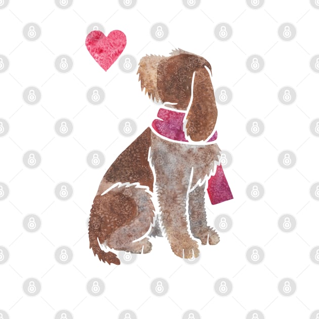 Watercolour Spinone Italiano by animalartbyjess