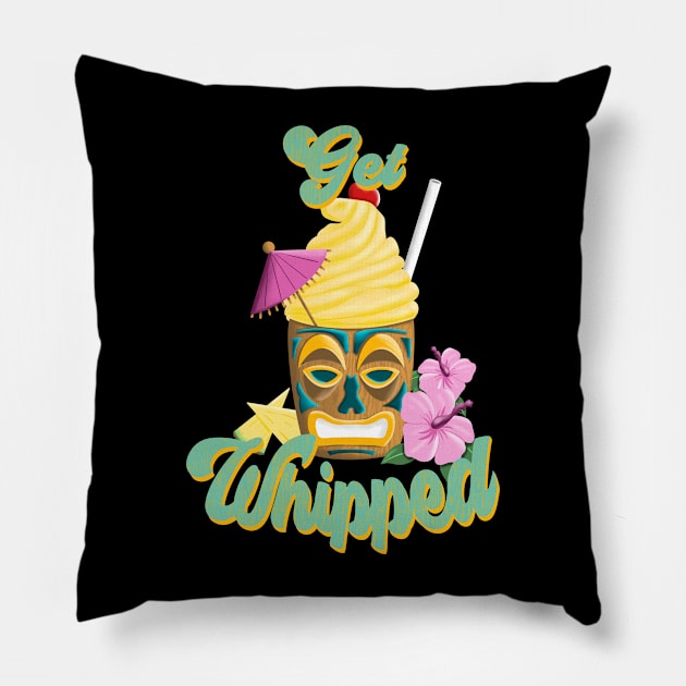 Get Whipped Tropical Tiki Mug with Pineapple Dessert Pillow by ksrogersdesigns