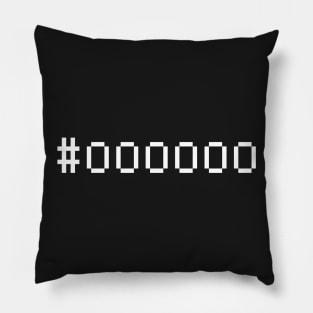 #000000 Hex Computer Nerd Pillow