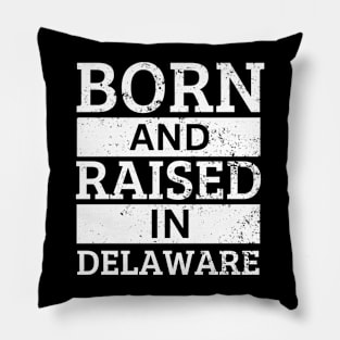 Delaware - Born And Raised in Delaware Pillow