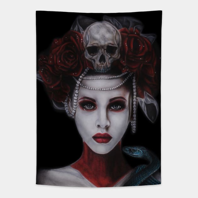 Red Queen Tapestry by Prettielilpixie