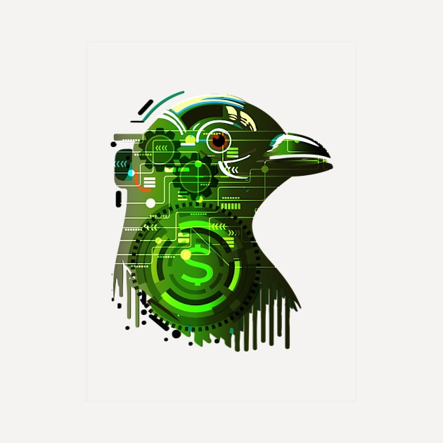 technology background bird by anurak2516