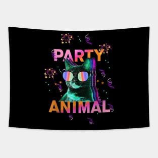 Party Animal Colorful Graphic T-Shirt Tapestry