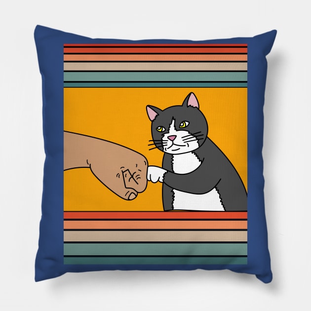 Best Retro Cat Owner Of All Time Pillow by flofin