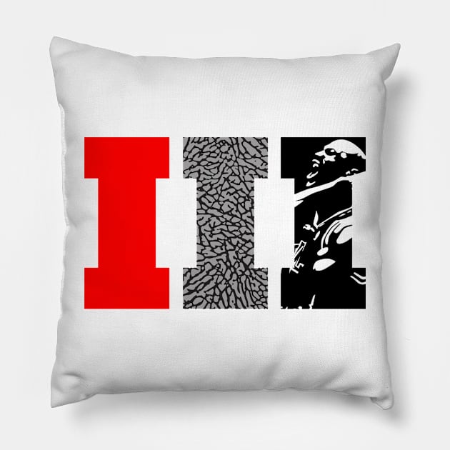 AJ 3 Black Cement Pillow by Tee4daily