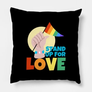 Stand Up For Love LGBT Pride Pillow
