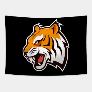 Tiger Head Mascot Tapestry