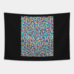 Vibrant blue pink polygon tirangle pattern Tapestry