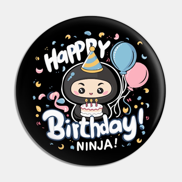 Cute Birthday Ninja Pin by Moulezitouna