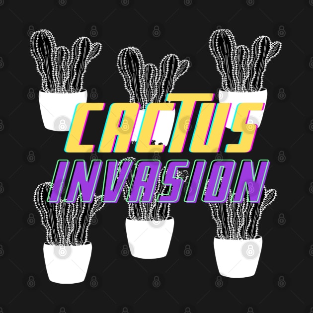 Cactus Invasion Blck by Shineyarts