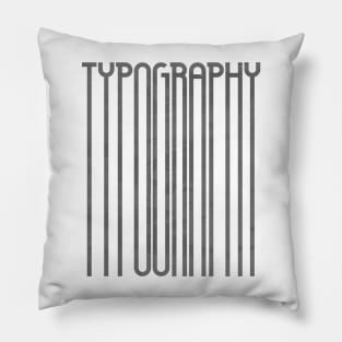 Tall Typography (Grey) Pillow