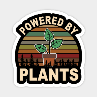 Vintage Powered By Plants Vegan Vegetarian Gift Magnet