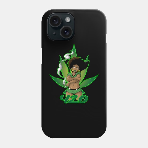 weed girl 1 Phone Case by Angelicbrand