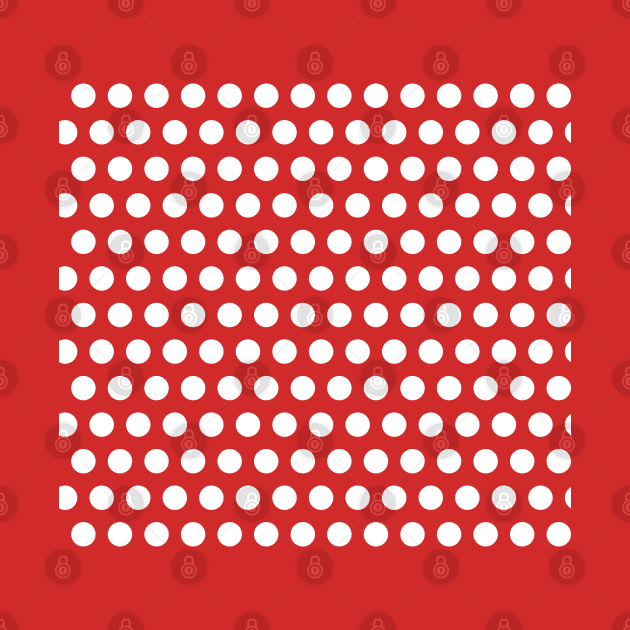 White polka dot on red background by EvgeniiV