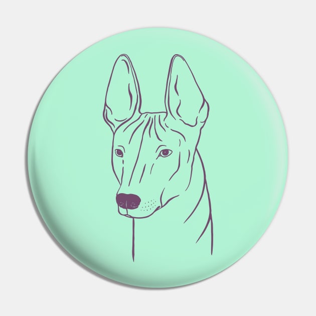 Xoloitzcuintli (Mint and Mauve) Pin by illucalliart