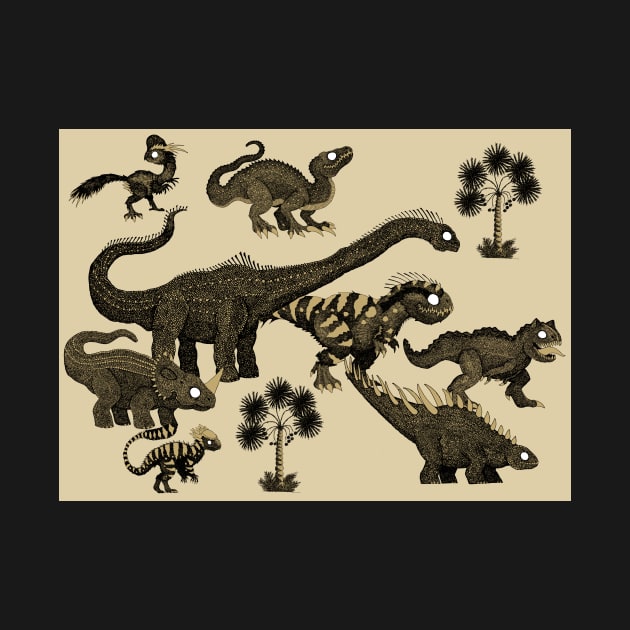 Assorted Dinos by djrbennett