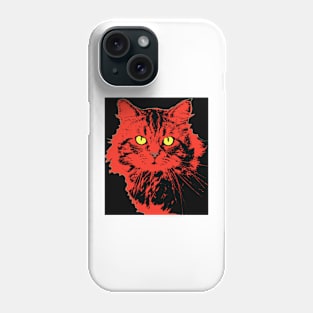 Pop cat red black Phone Case