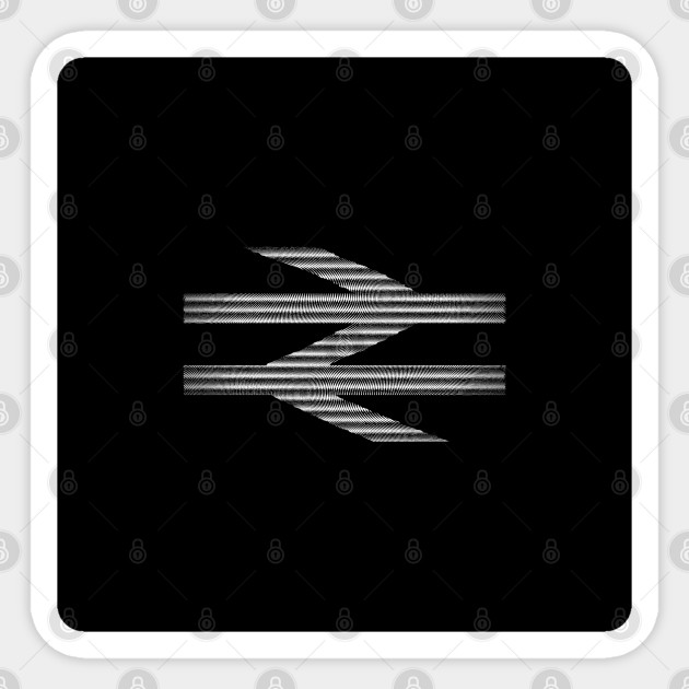 British Rail Logo Stripe Semitone British Sticker Teepublic