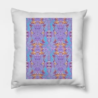Psychedelic Purple Pastel Pattern Pillow