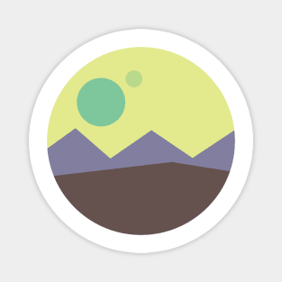 Mountain view illustration Magnet