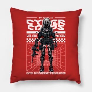 cyberpunk anime girl tactical armor Pillow