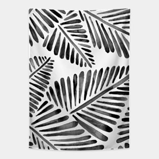 Black Banana Leaves Tapestry