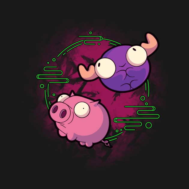 Invader Zim Pig and Mini Moose by Wubble