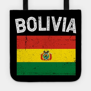 Bandera de Bolivia - Bolivian Flag - White letters design Tote