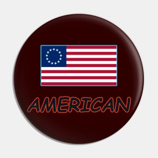 American. Pin