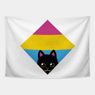 Peeking Cat Pan Square Flag by Tobe Fonseca Tapestry