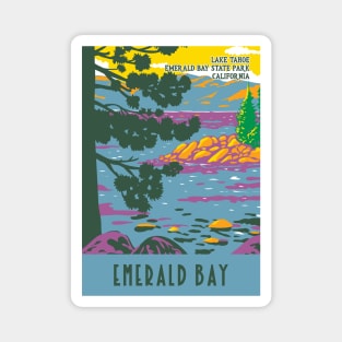 WPA Poster of Lake Tahoe at Emerald Bay State Park, California Magnet