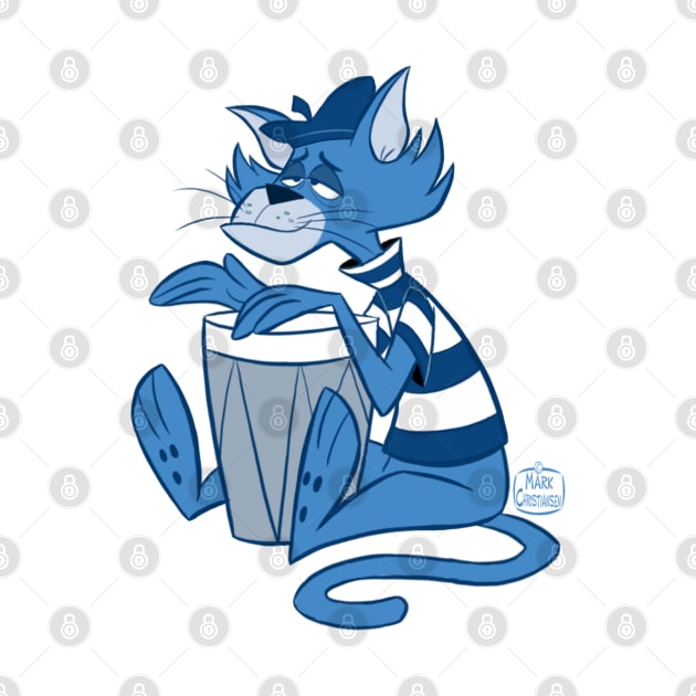 JAZZ CAT PLAYING BONGO DRUM by markscartoonart62