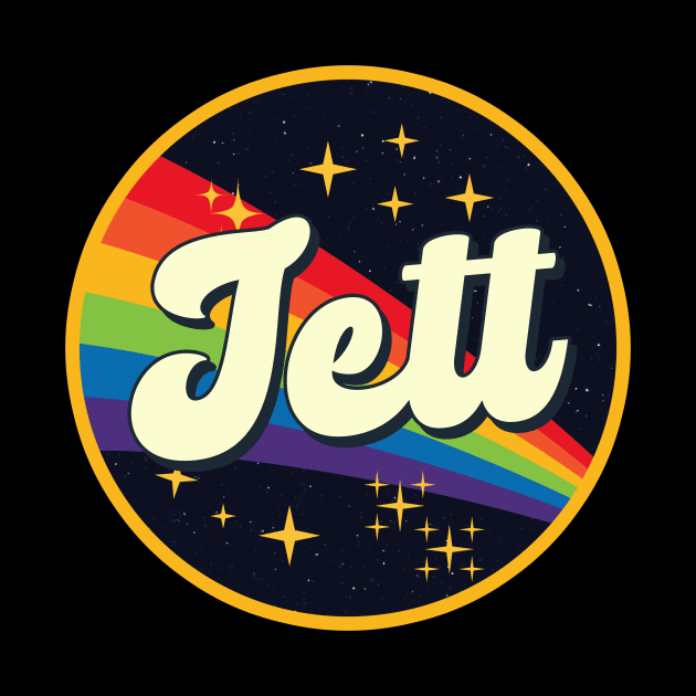 Jett // Rainbow In Space Vintage Style by LMW Art