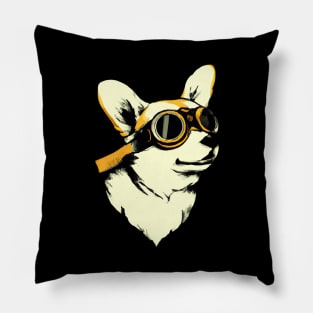 Pilot Corgi Dog Owner Welsh Corgi Funny Dog Pillow