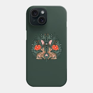 Woodland Whimsy: Rabbits and Wildflowers Phone Case