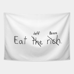 Eat the Rich (white background) Tapestry