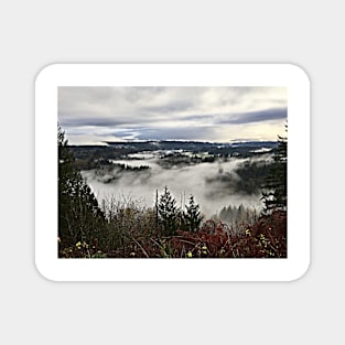 Valley Fog in Sandy Oregon Magnet